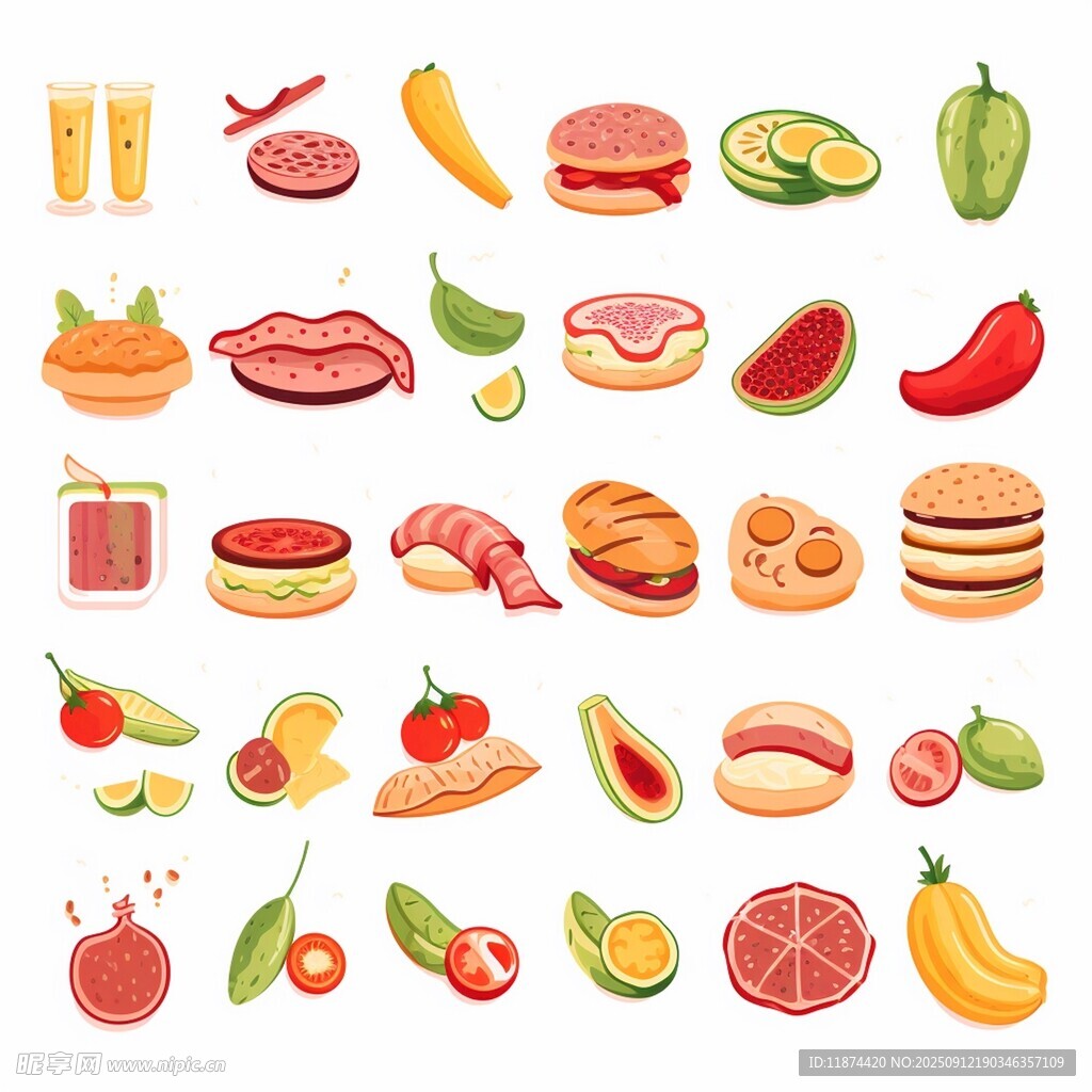 卡通食物插画