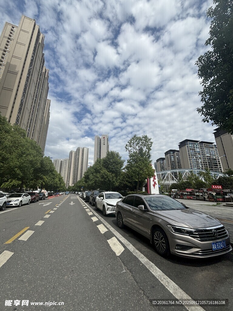 城市道路上的行驶车辆