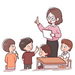 老师课堂上与学生互动