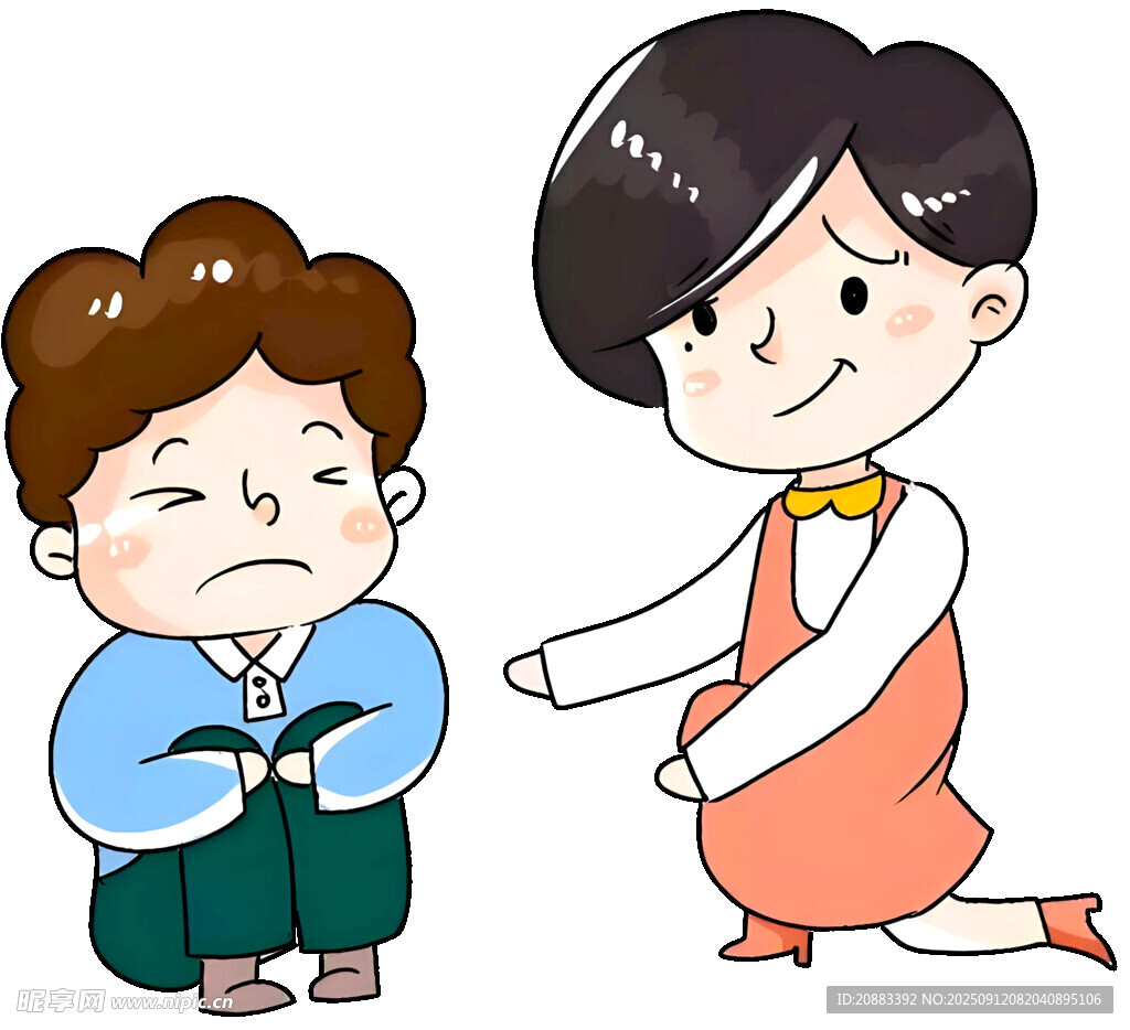 妈妈安慰闹情绪的孩子