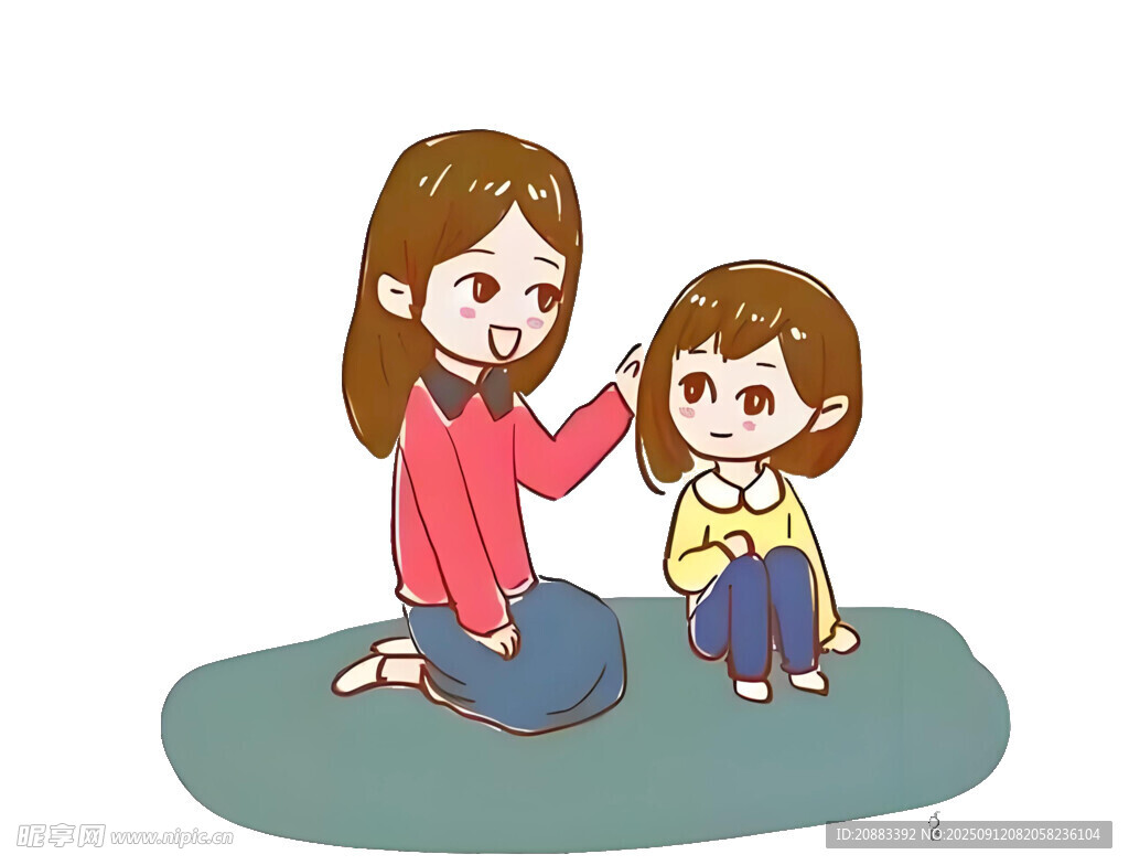 母亲与孩子温馨互动场景