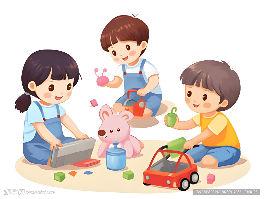 孩子们快乐玩耍的温馨场景