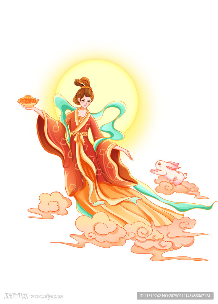 卡通手绘嫦娥