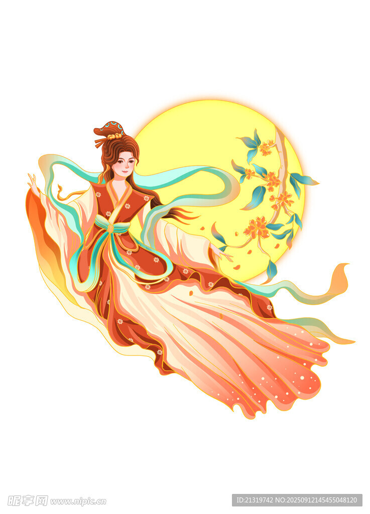 嫦娥插画素材