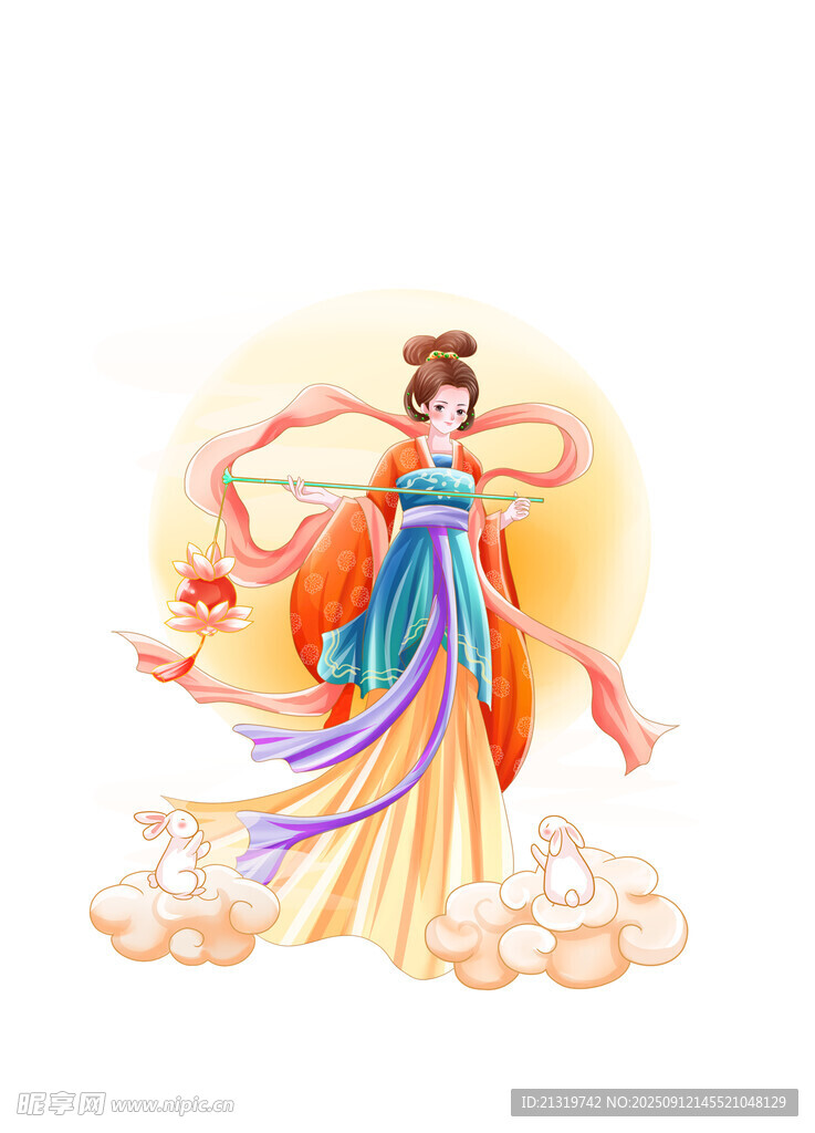嫦娥插画素材