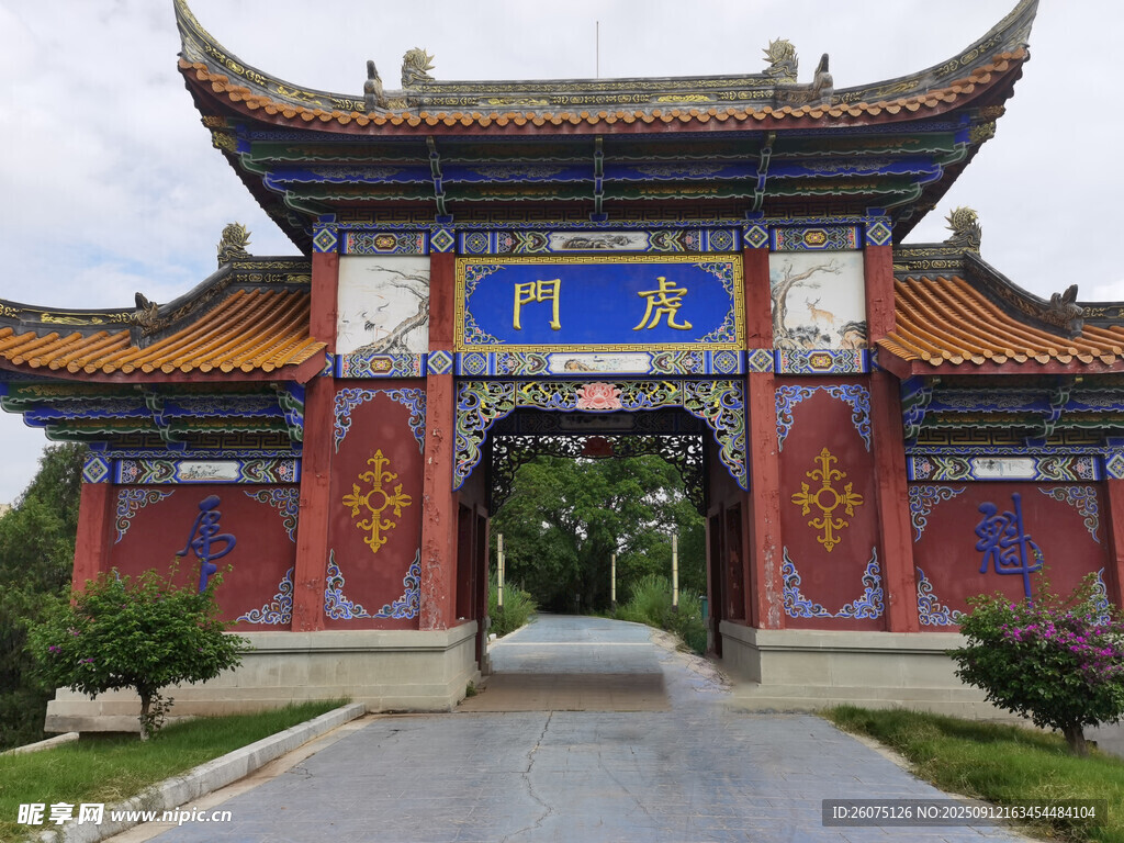 中式古典牌坊建筑景观