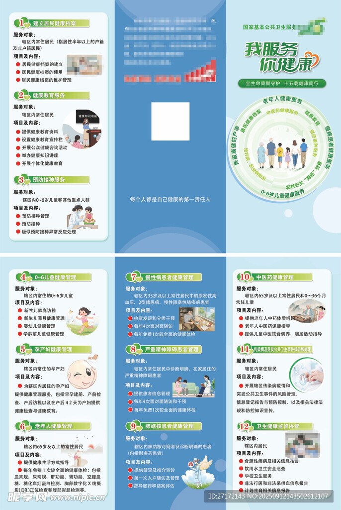 基本公共卫生服务项目三折页
