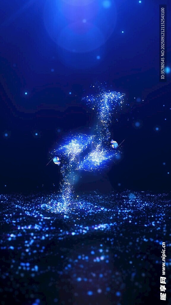 梦幻深海发光生物景观