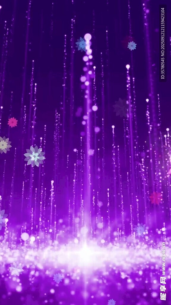 梦幻紫色粒子发光背景