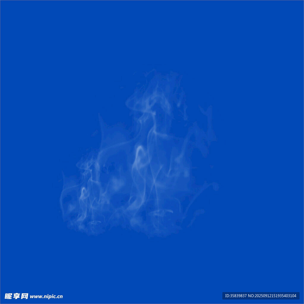蓝色背景中的烟雾形态