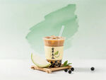 冬瓜珍珠奶清新茶饮搭配食材展示