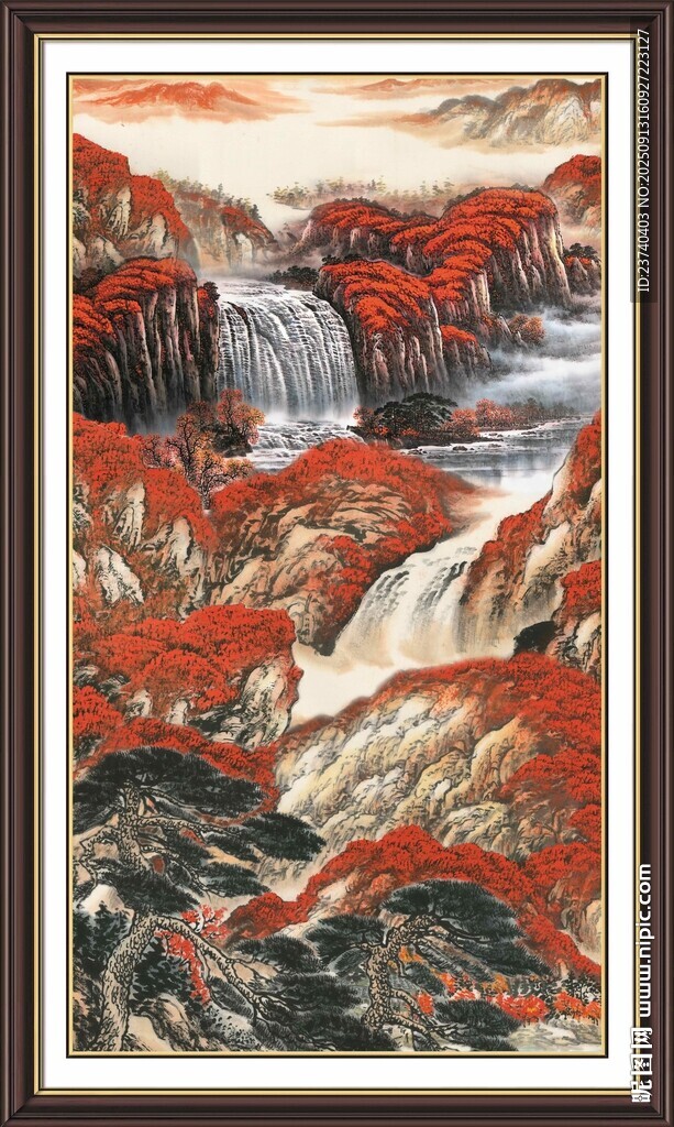 山水瀑布风景