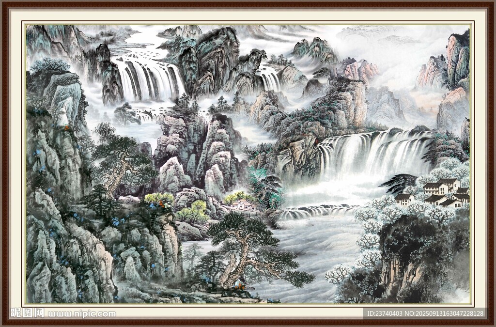 山水国画风景图