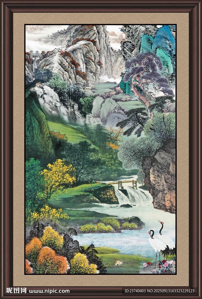 山水国画风景图
