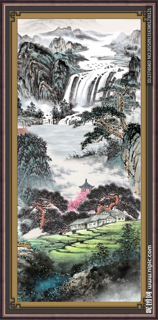 山水国画风景图