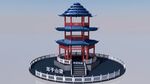 中式多层宝塔3D模型