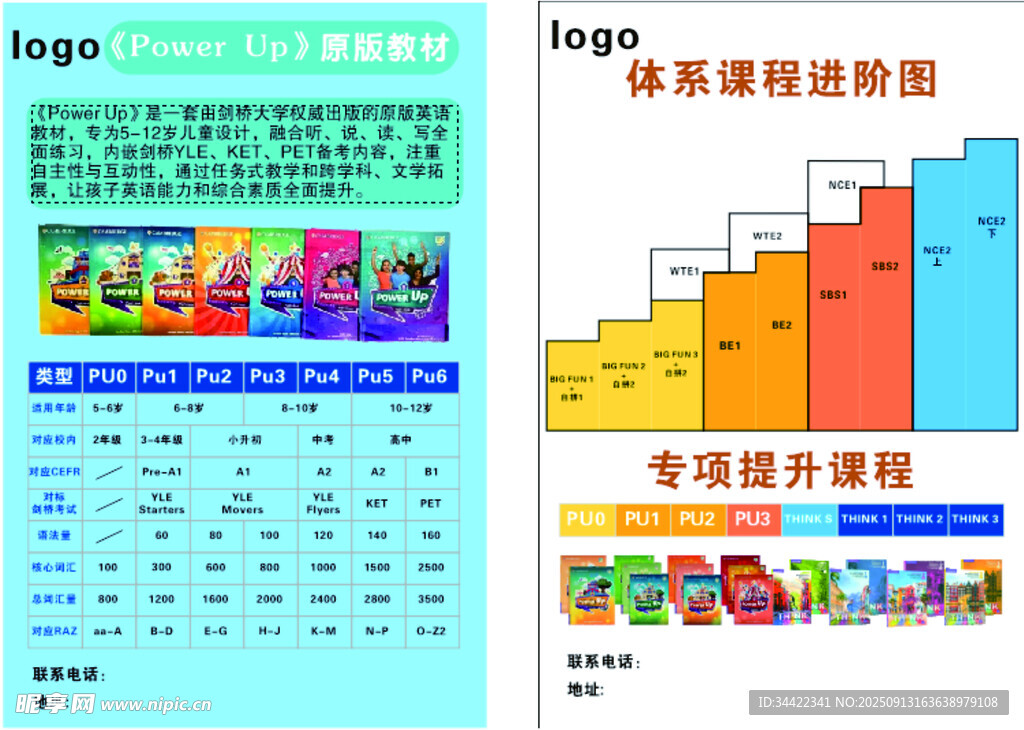 早教课程收费及介绍图表