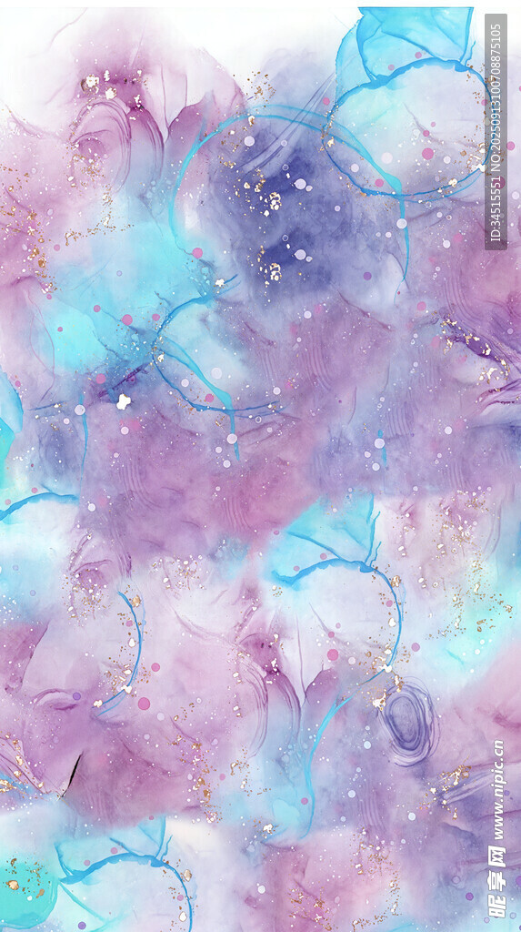 梦幻水彩星空背景图案