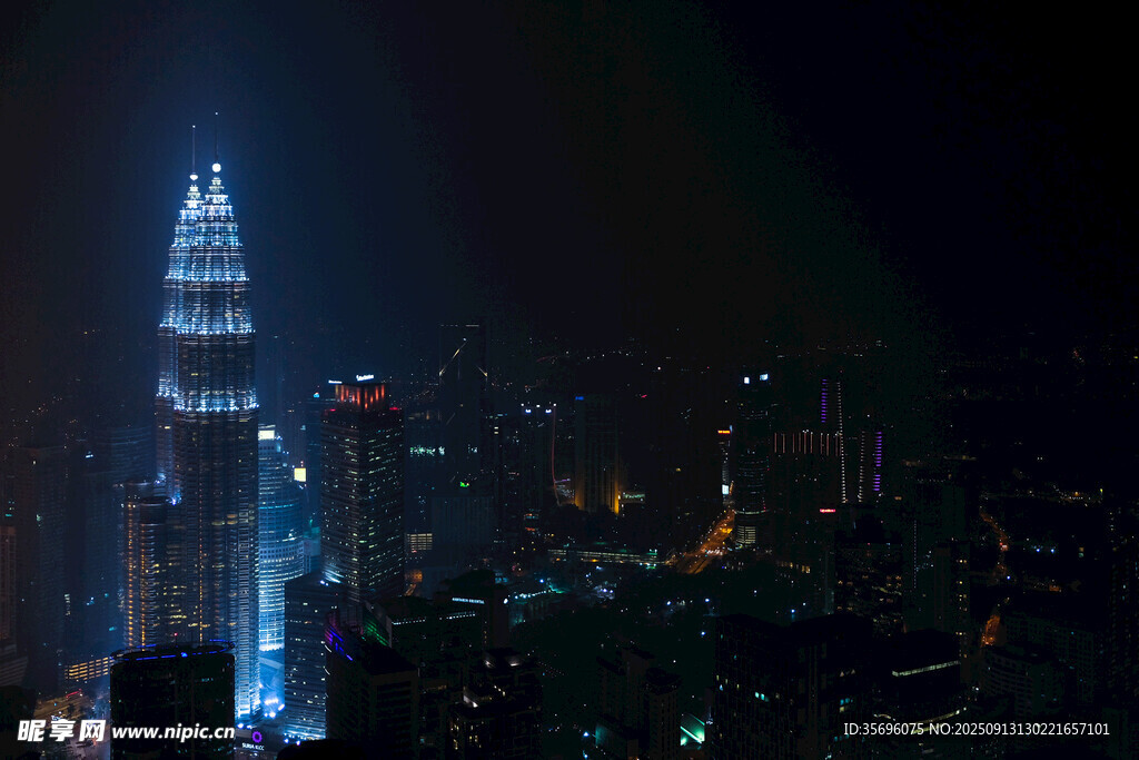 吉隆坡双子塔夜景