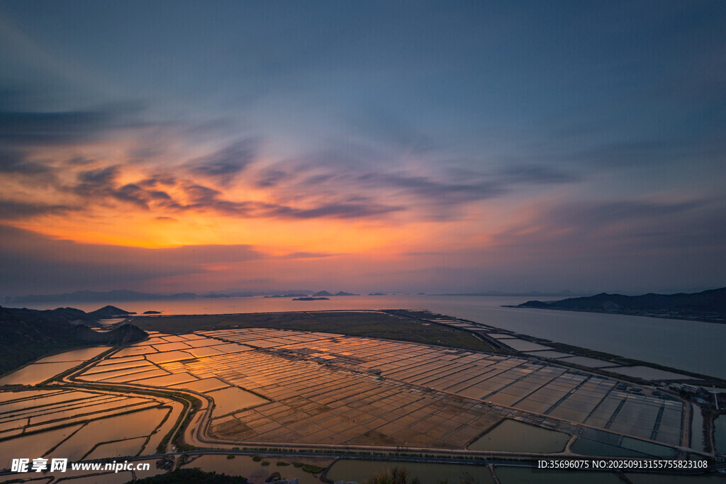 宁波花岙岛盐田风光