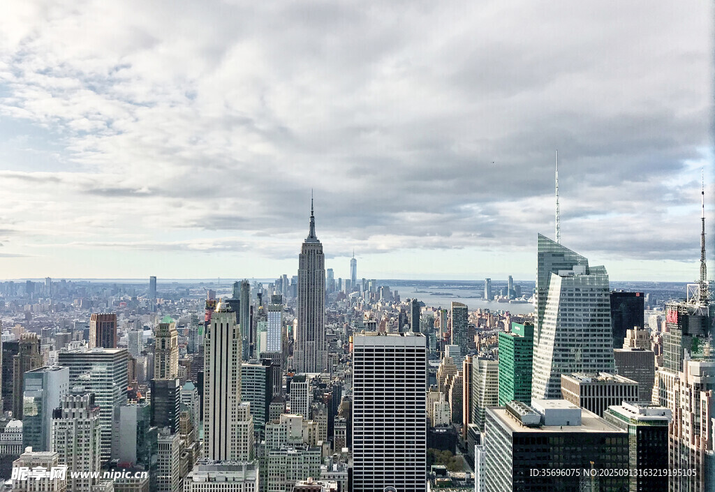 纽约城市天际线壮丽景观