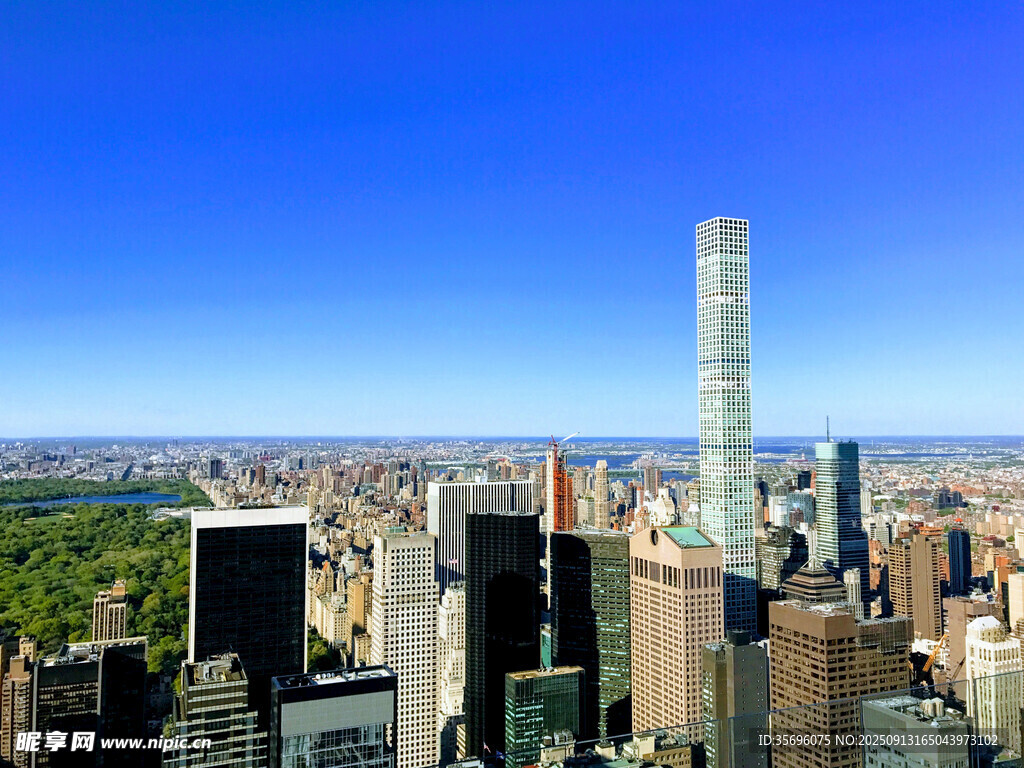 纽约城市天际线俯瞰景观