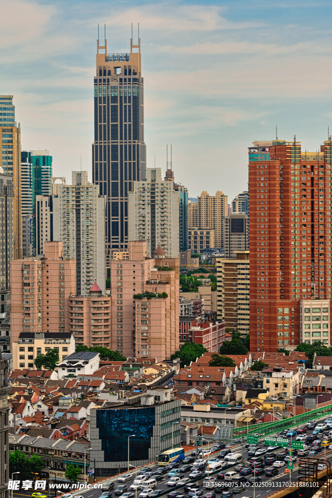 繁华都市天际线景观