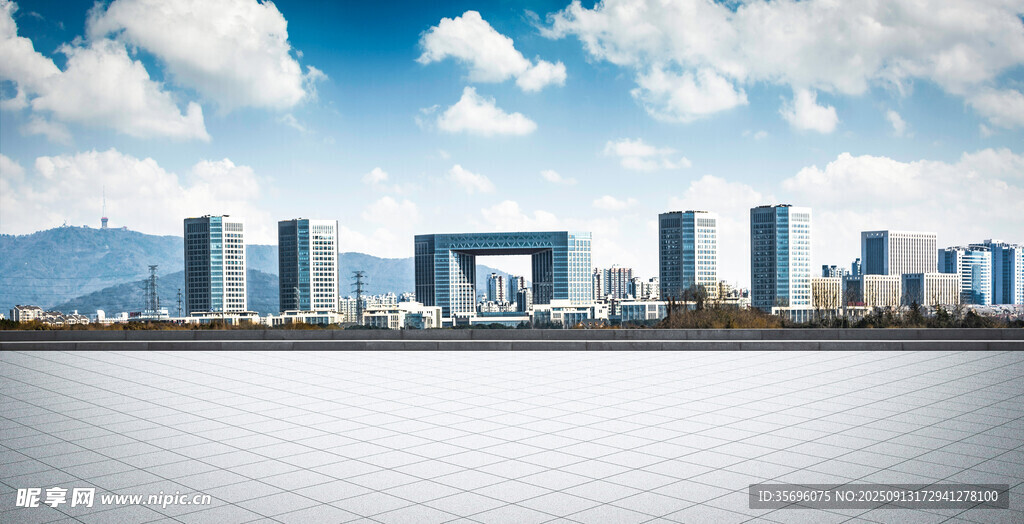 现代都市天际线景观