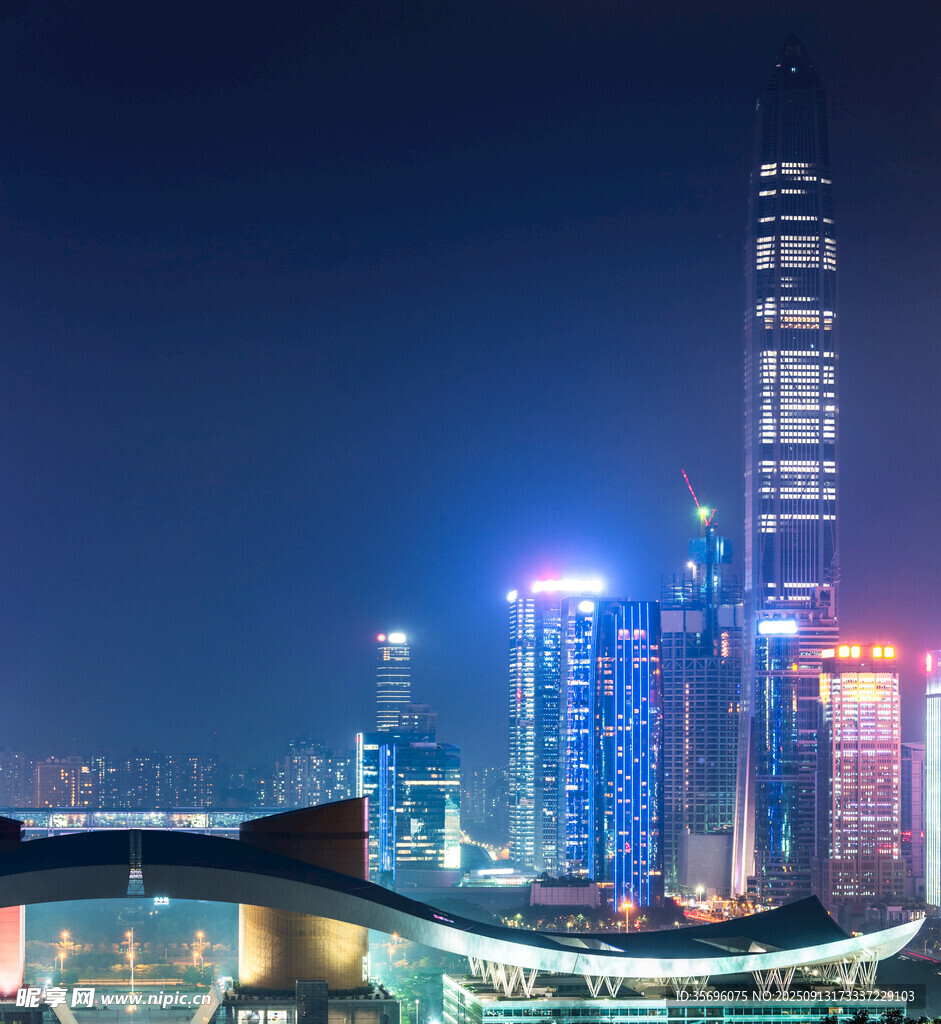 深圳璀璨夜景城市风光
