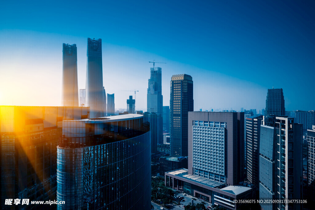 未来感都市天际线景观