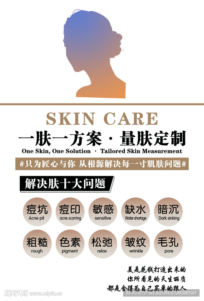 定制护肤方案海报展示