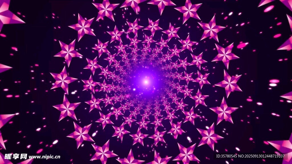 梦幻紫色星形放射图案