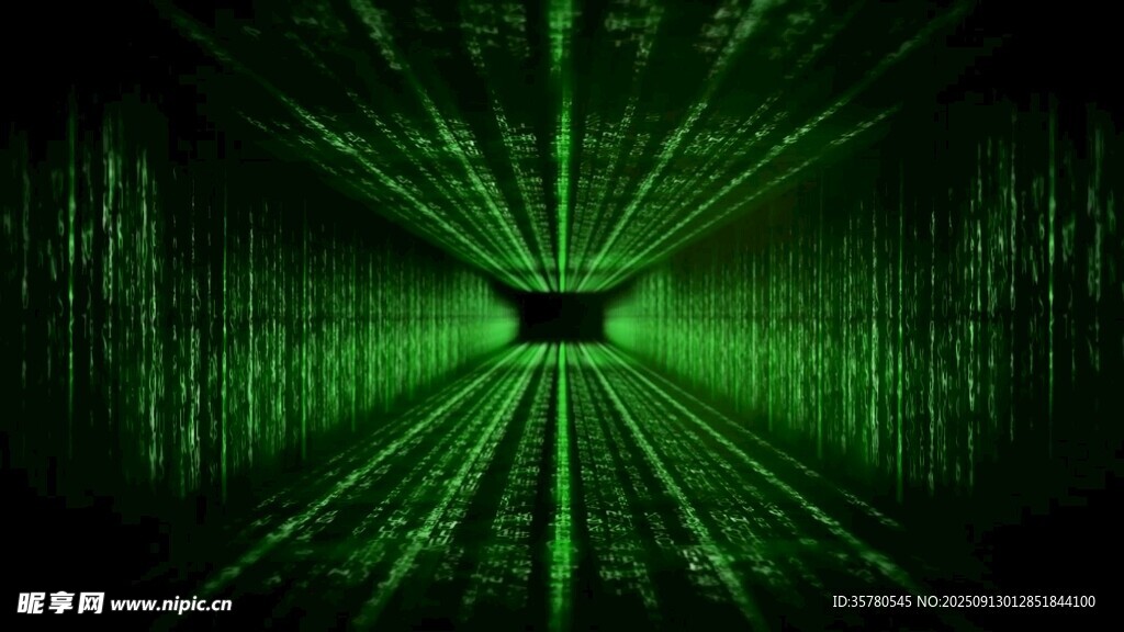 科技感数字隧道背景图