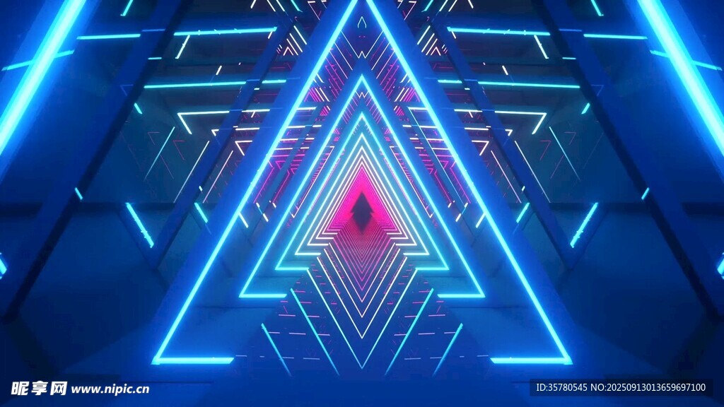 霓虹三角科幻光影效果