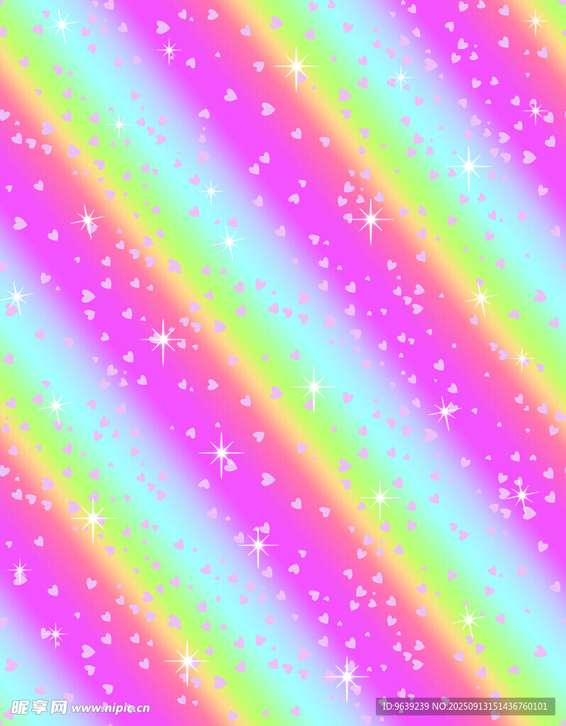 梦幻炫彩条纹星光背景