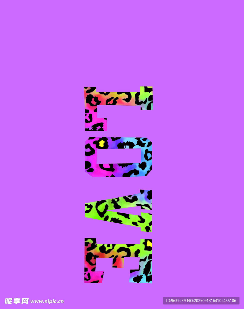 多彩立体字母艺术设计