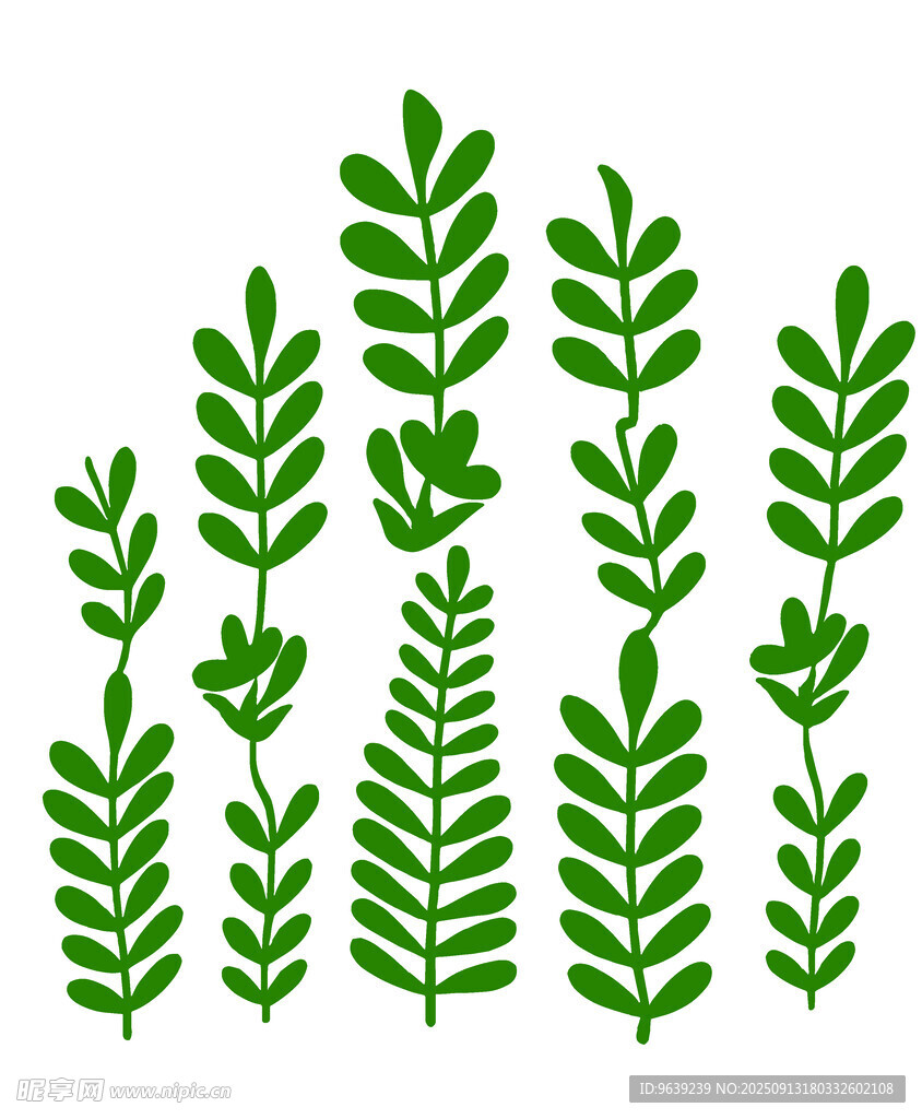 绿色植物图案清新自然风