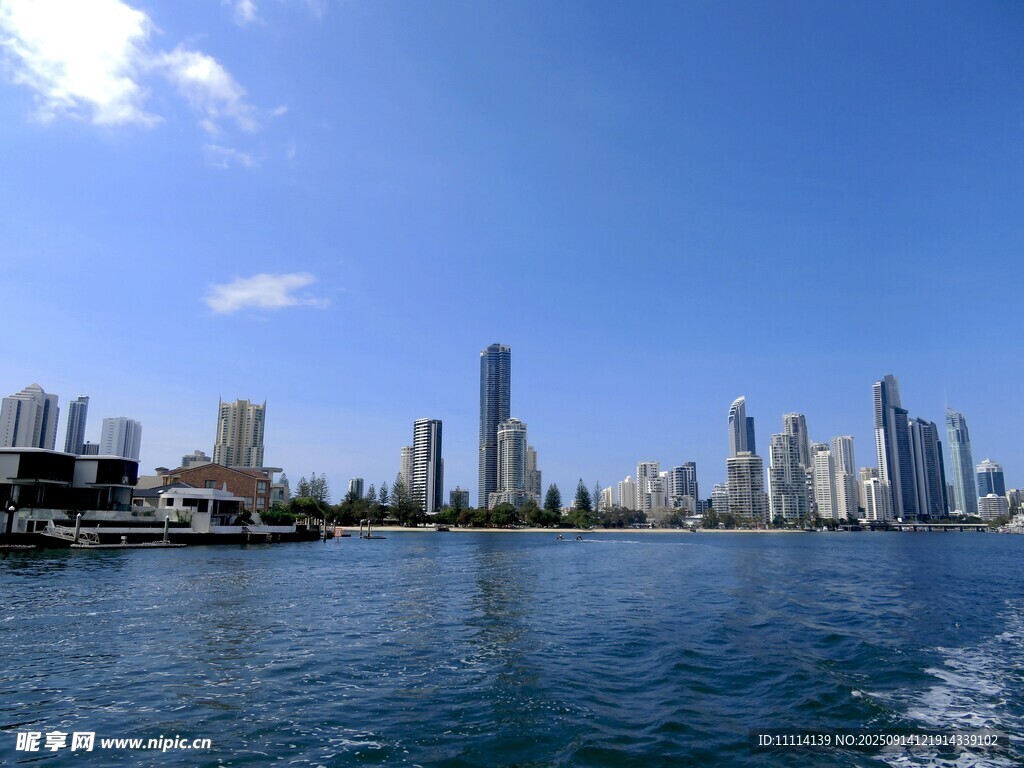 黄金海岸城市天际线美景