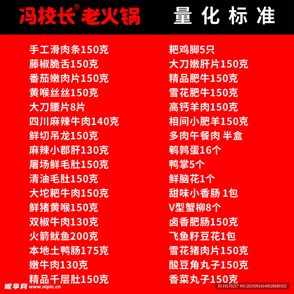 标准化建设量化标准