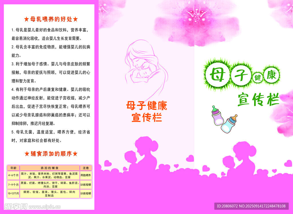 母子健康宣传宣传页
