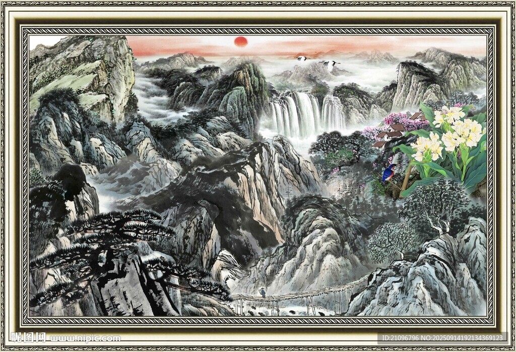 山水国画风景图