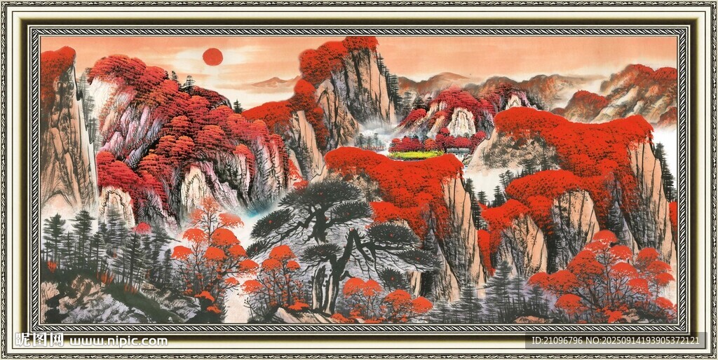壮丽山川国画风景
