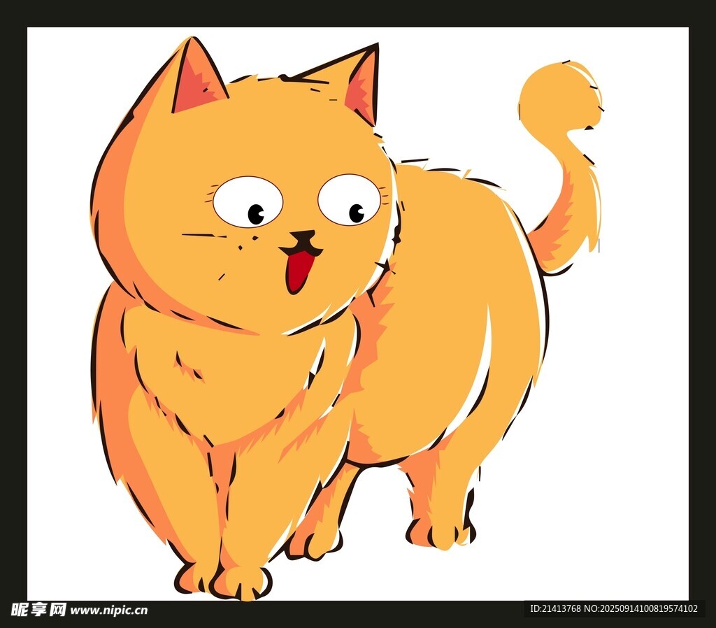 可爱橘猫卡通形象
