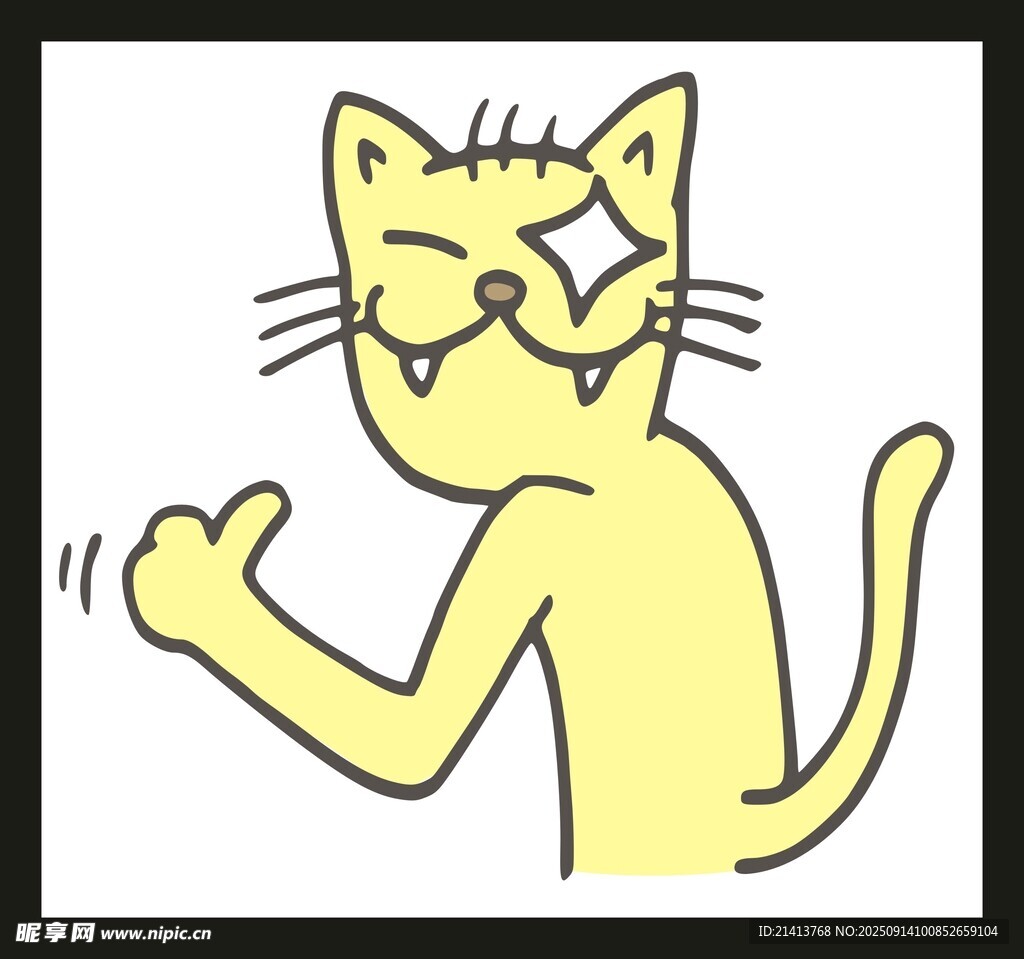 俏皮猫咪点赞