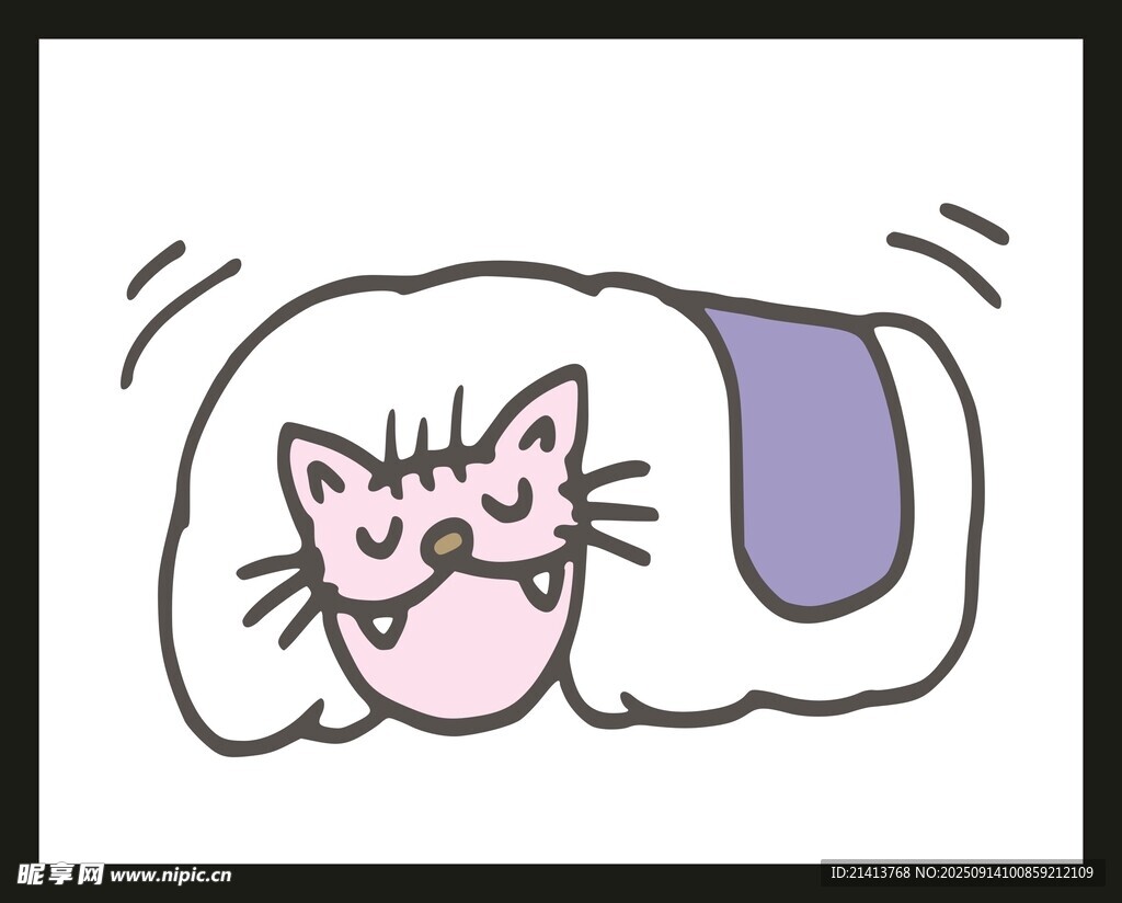 可爱猫咪惬意躺卧