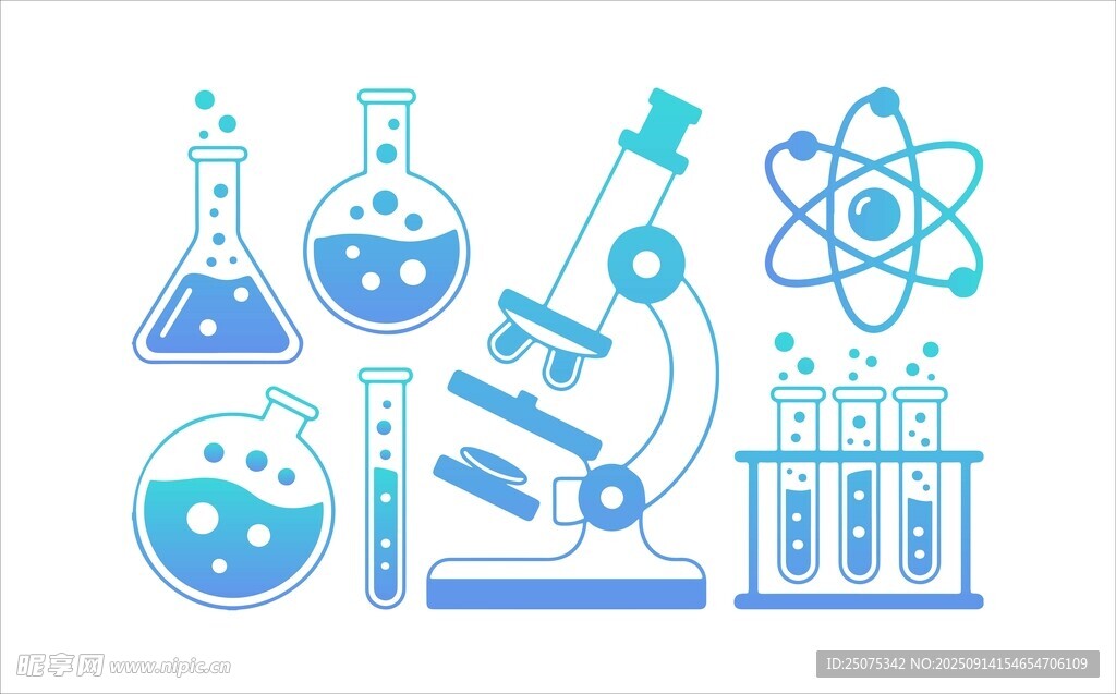 实验室仪器与科学元素图标