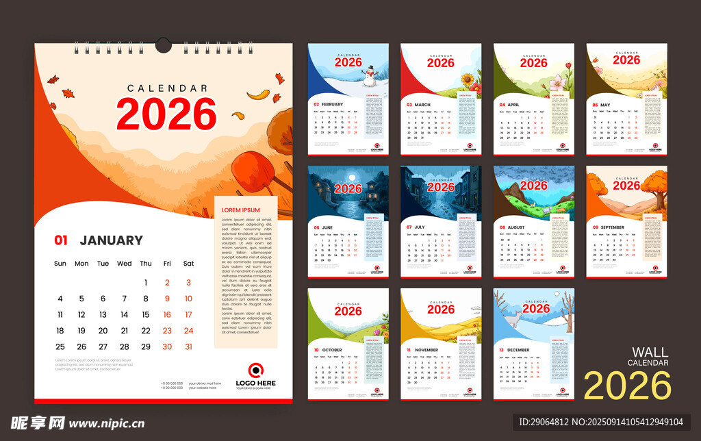 2026年日历模板