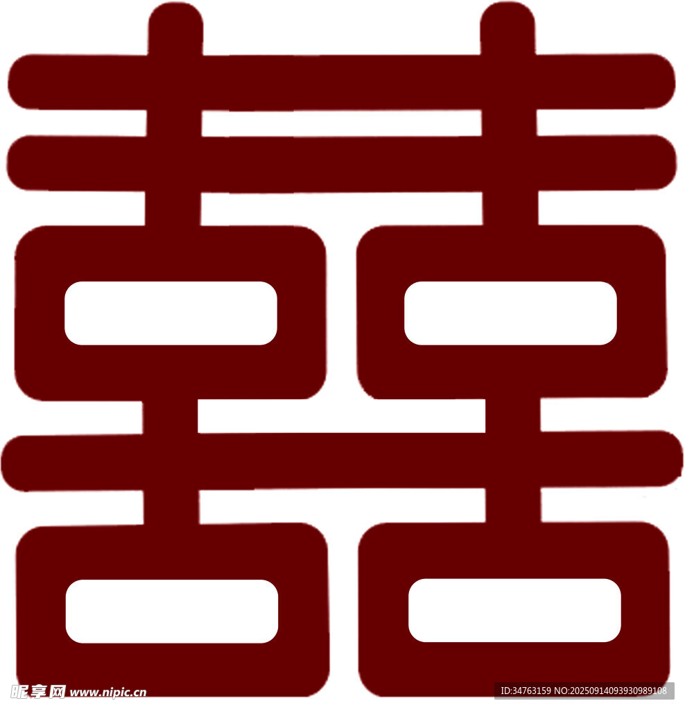 传统中式双喜字图案