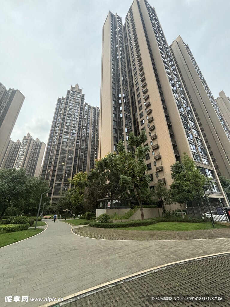 城市住宅区高楼景观