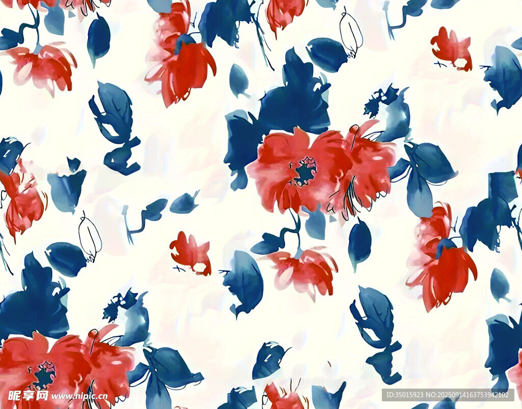 水彩花